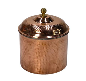 Elegante Tarro Clásico de Cobre Martillado en Forma de Pera con Tapa Abatible, Contenedor Hermético para Alimentos, Disponible al por Mayor - Product Image 6
