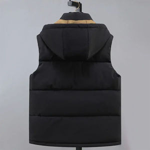 Gilet matelassé à capuche pour homme, veste sans manches isolée thermiquement pour l'hiver, poches cargo, chaud, décontracté, pour l'extérieur, plusieurs couleurs - Product Image 5