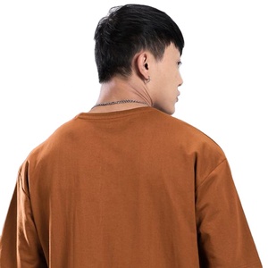 เสื้อยืดผ้าฝ้ายโอเวอร์ไซซ์สำหรับผู้ชายเสื้อยืดลายกราฟิกแนววินเทจสำหรับผู้ชายสั่งทำโลโก้ได้ - Product Image 4