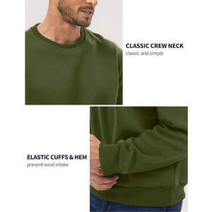 Sweat-shirt lourd pour homme personnalisable, col rond, en mélange de coton, confortable, style streetwear pour la gym et la mode décontractée - Product Image 4
