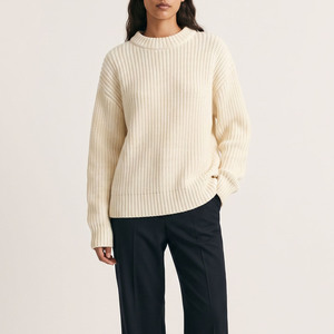 Top Quality Men's Sweater Drop Shoulder Blank Knitwear Winter Thick Crew Neck <b>Pullover</b> Knit <b>Jumper</b> Custom Long Sleeve Sweater - Product Image 4