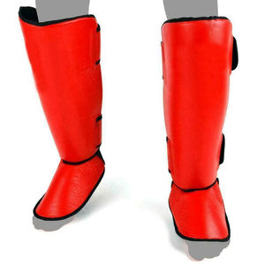 Protectores de espinilla y empeine para Muay Thai, boxeo y artes marciales, de cuero duradero, personalizables. - Product Image 4