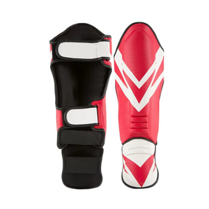 Offre Spéciale – Protège-tibias ajustables en cuir PU respirant pour la boxe, le MMA, le Muay Thai, le karaté – Vente en gros - Product Image 1