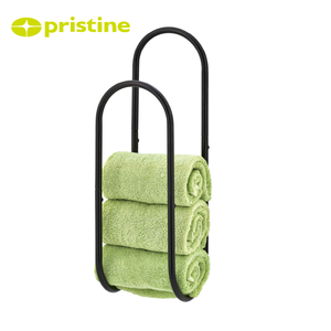 Moderno Toallero de Pared DIY de Hierro con Estante de Almacenamiento en Arco, Estilo Madera MDF, Mueble para el Hogar Modelo BR256 para Baño y Sala de Estar - Product Image 3