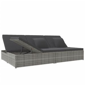 Chaise longue gris foncé élégante pour la détente en plein air - Product Image 3
