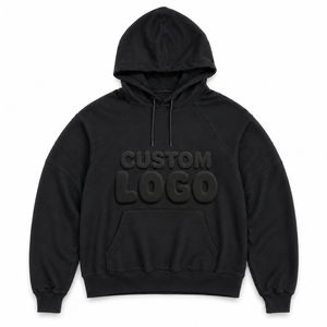 Sudadera con Capucha Personalizada de Doble Capa con Estampado Puff de Alta Calidad OEM, Tejido Jersey Transpirable y Ecológico para Hombre - Product Image 2