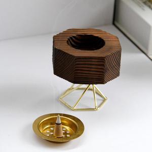 Creative Design Natural Wooden Incense Burner Bakhoor Burner Wood Arabic Censer Incense Holder Natural religious home <b>decor</b> - Product Image 6
