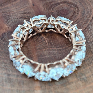 แหวนเพชรทรงหัวใจ 4.50 ถึง 5 กะรัต เพชรเลี้ยงในห้องปฏิบัติการ แบบ Eternity Band สำหรับทุกเพศ - Product Image 6