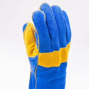 Gants de soudage et de barbecue en cuir de vachette pleine fleur renforcé, haute performance, résistants à l'abrasion et à la chaleur, usage général - Product Image 3