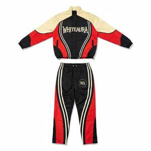 Custom Windbreaker Tracksuit Solid Sportswear Set Waterproof Nylon <b>Zip</b>-<b>Up</b> Streetwear Oversized Stand Collar Autumn 2 in 1 Design - Product Image 1