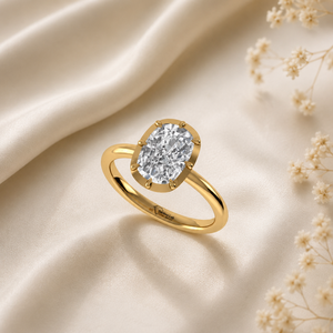 New <b>Cushion</b> Cut Lab Grown Diamond <b>Ring</b> 925 Silver 9kt, 14kt, 18kt Gold Diamond <b>Rings</b> for Women's Engagement <b>Ring</b> - Product Image 1