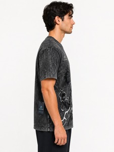 T-shirt tricoté délavé à l'acide pour homme, 100 % coton, respirant, écologique, décontracté, longueur normale, manches courtes - Product Image 4