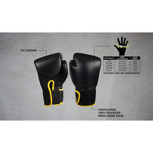 Guantes de boxeo de cuero PU para adultos y principiantes, guantes cómodos con soporte para las muñecas - Product Image 4