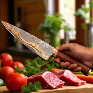 Couteau de Chef de Luxe en Promotion avec Manche Turquoise, Lame en Cuivre et Damas – Idéal pour Cadeau d'Anniversaire et de Noël - Product Image 6