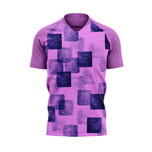 Maillot de football respirant 100 % coton pour adultes, léger, col en V, séchage rapide, personnalisable avec le nom de l'équipe, entraînement sportif - Product Image 3