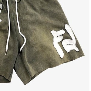 Pantalones Cortos de Algodón French Terry con Bordado Desgastado, Diseño de Última Moda, Alta Calidad, Hechos a Medida, MOQ Bajo, Pantalones Cortos Desgastados para Hombre - Product Image 6