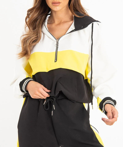 Cropped Zip up Hoodies Vest and Stacked Pants Set Custom Stylish Streetwear Workout Outfits Women Tracksuits - Product Image 3
