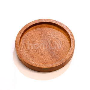OEM Natural Eco Friendly Aleta Teak Wood Drink Coaster Sustainable Food Safe No Paint and Varnish Halal Customized Kitchen - Product Image 4