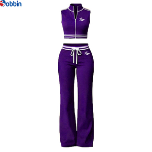 Conjunto Deportivo de Verano Personalizado para Mujer, Chaleco Polo con Logotipo Personalizado y Pantalones, Conjunto de 2 Piezas - Product Image 4