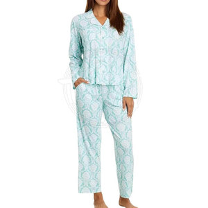 Conjunto de pijamas casuales para mujer, transpirables, con top suave y pantalones cómodos para usar en casa por la noche. - Product Image 5