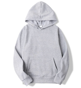Men's Winter Custom Solid Color Fleece Pullover <b>Hoodie</b> with Front Logo Breathable & Quick Dry Knitted Casual Streetwear - Product Image 3