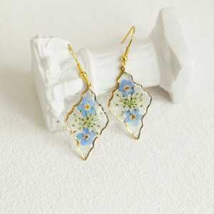 Pendientes de Resina con Forma de Ángel para Mujer - Joyería Elegante y Moderna, Ecológica, para Fiestas y Bodas, MN EXPORTS MNE-3637 - Product Image 3