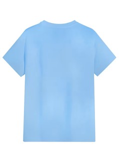 Men's Light Blue T-Shirt With Palm Tree And Coconut <b>Print</b> Short Sleeve O-Neck Casual Style Regular Fit Digital Printed Jersey - Product Image 2