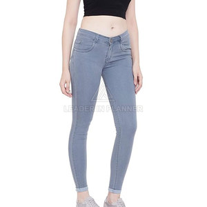 Pantalones vaqueros para mujer de tamaño personalizado, transpirables, para uso en exteriores, los más vendidos al por mayor, 100% algodón. - Product Image 3