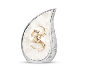 Urna Conmemorativa de Aluminio Negro Grabada en Plata, con Forma de Lágrima, para Cenizas Humanas, Urna Decorativa con Forma de Lágrima - Product Image 2