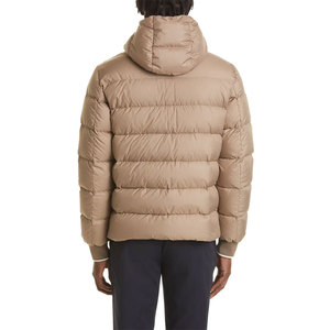 Wholesale Custom Men's Drawstring Hooded Down Puffer Jacket Winter Casual Outerwear Windproof <b>Zip</b>-<b>Up</b> Padded Puffer Jacket - Product Image 6
