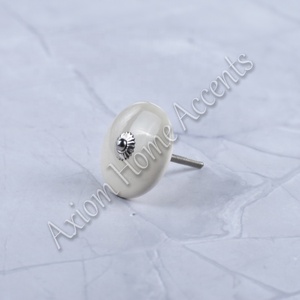 Decorative <b>Ceramic</b> <b>Knobs</b> With Unique Floral Designs for Cabinet <b>Drawer</b> Handles by Axiom Home Accents - Product Image 1