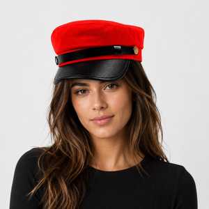 <b>Berets</b> Camouflage PU Leather Breathable Jersey Fabric Hand Embroidery Flat Top Baseball Hat Adjustable Strap Unisex Four Seasons - Product Image 3