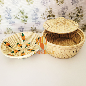 Panier et assiette en herbe de Moonj naturelle COMBO – Écologique, durable, mini format, usage polyvalent - Product Image 4