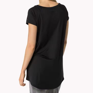 Camiseta Túnica de Maternidad Casual y Transpirable para Verano, 100% Algodón Jersey Ecológico, Manga Corta, 220g, con Logo - Product Image 4