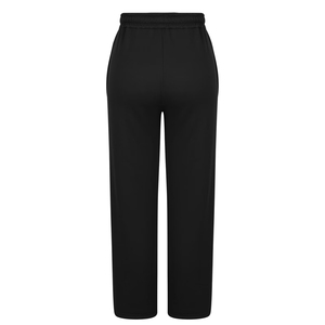 Pantalones cargo de mujer de corte regular, pantalones de chándal acampanados lisos para mujer, venta al por mayor, personalizados, cómodos, de algodón de alto gramaje - Product Image 4