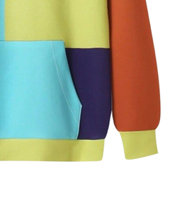 Sweat-shirt à capuche unisexe pour homme et femme, style hip-hop, décontracté, à manches longues, couleurs contrastées, 100% coton, coupe ample, hiver - Product Image 5