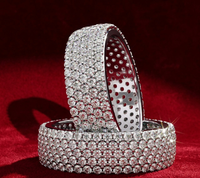 Bague de luxe JURA JEWEL plaquée or 14 carats avec diamants, 220 pierres précieuses taille brillant, certifiée IGI, couleur D, diamants de laboratoire, pour femme, mariage
