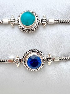 Pulsera de Iolita Turquesa Bali, Joyería de Piedras Preciosas Hecha a Mano, Elegante Regalo para Mujer, Venta al Por Mayor - Product Image 6