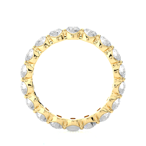 Anillo de Diamantes Naturales de 2.01CT, Oro Sólido de 18K, Corte Redondo, 18 Piedras, Joyería de Diamantes de Lujo, Estilo Clásico de Anillo de Compromiso - Product Image 6