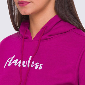 Sudadera con capucha corta para mujer, con estampado impecable, morada, de manga larga, estilo otoñal - Product Image 6