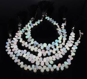 Natural Ethiopian <b>Opal</b> Smooth Pear Shape Beads 8 Inch Strand Flashy Welo <b>Opal</b> Beads High Quality Natural <b>Opal</b> Beads 5x7-6x8MM - Product Image 1