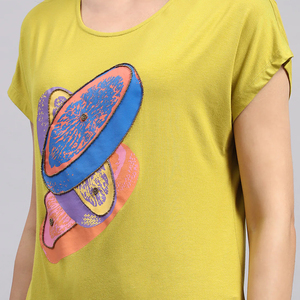 T-shirt imprimé pour femme, motif DTF, col rond, coupe classique, 100 % coton, été, manches courtes, coupe ample et confortable - Product Image 2