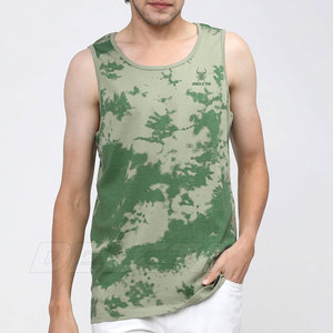 Camiseta sin Mangas para Hombre de Talla Grande con Diseño Único, Camiseta sin Mangas con Estampado Tie Dye para Hombre al por Mayor, Camiseta sin Mangas Sostenible para Hombre - Product Image 1