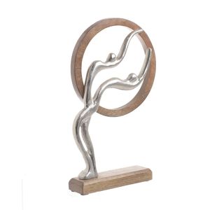 Sculpture métallique moderne, objet d'art décoratif pour la décoration intérieure de maisons de luxe et l'aménagement élégant des salons. - Product Image 1