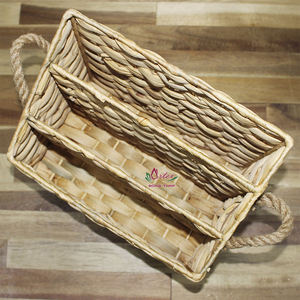 Porte-revues en jacinthe d'eau et jonc de mer écologique, artisanat fait main pour la maison et le bureau, Artex Dong Thap, Vietnam - Product Image 3