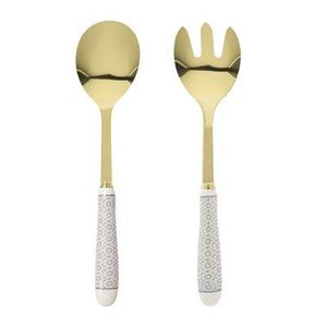 Mirror Polish Elegant Finish Metal Salad <b>Server</b> For Fine Tableware Display And Modern Kitchen Collection - Product Image 5