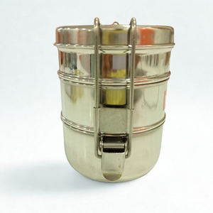 Boîte à lunch en acier inoxydable à bas prix, étanche, triple niveau, capacité de 750 ml, utilisation au bureau et en voyage, facile à laver, conception de repas à emboîtement - Product Image 4