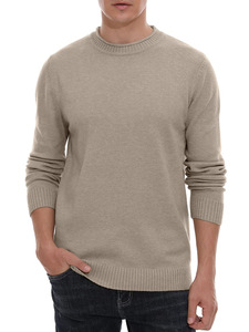 Pull tricoté ras du cou en coton 100% pour homme, à manches longues, style pêcheur, personnalisé pour la saison hivernale, vente en gros - Product Image 1