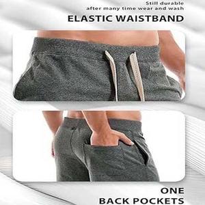 Pantalones Cortos Ligeros de Poliéster y Algodón para Hombre, Color Gris Carbón, Dos Bolsillos - Product Image 3