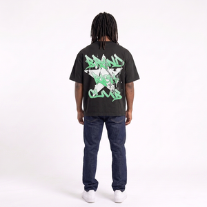 T-shirt noir à manches courtes pour homme Your Brand Studios, style streetwear, imprimé graphique monétaire, col rond, coupe classique - Product Image 5